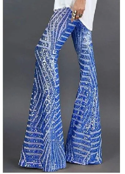 1970s Inspired Bell Bottom Patterned Pants