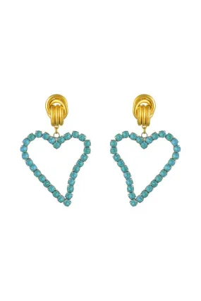 All Of My Heart Earrings Aqua