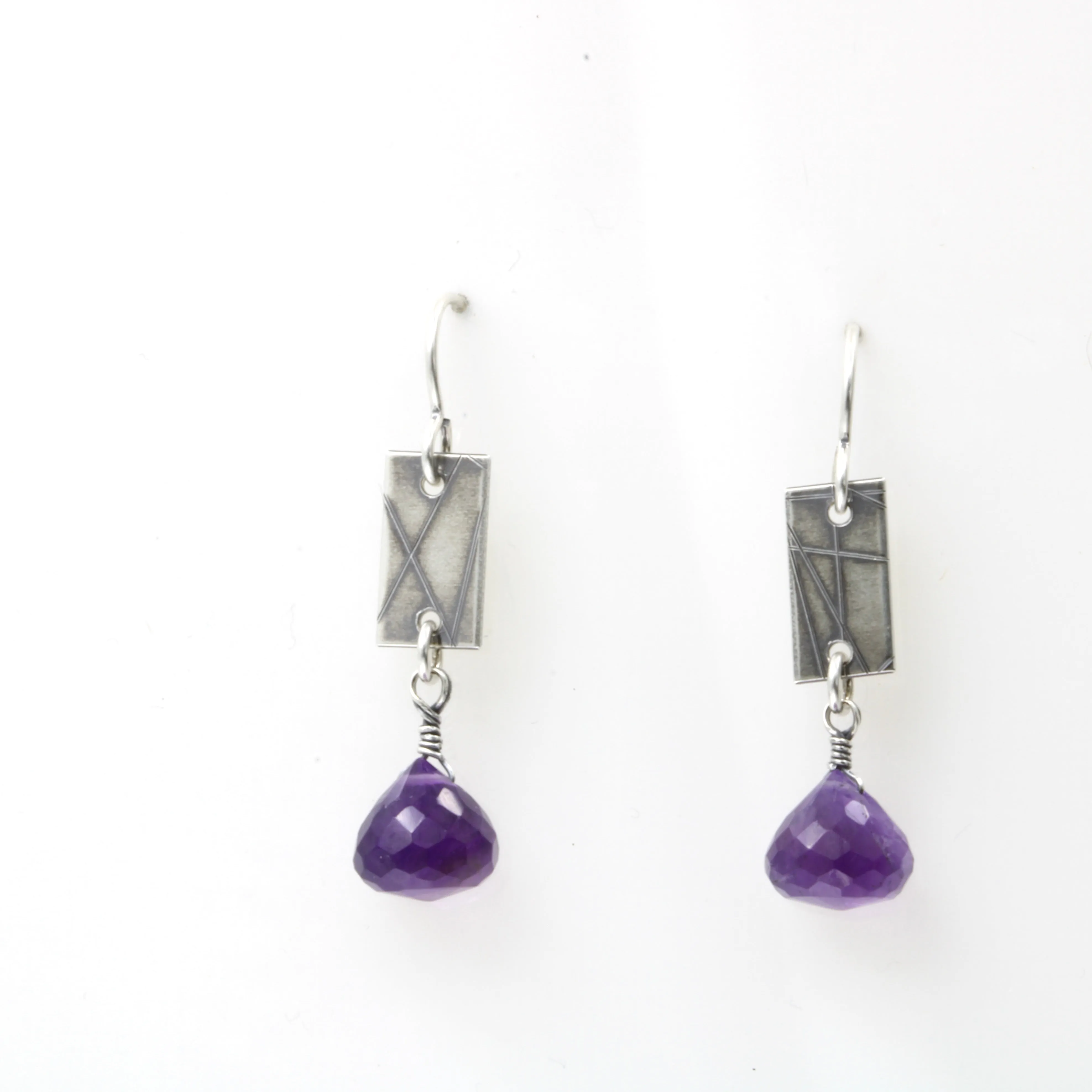 Amethyst Strip Earrings