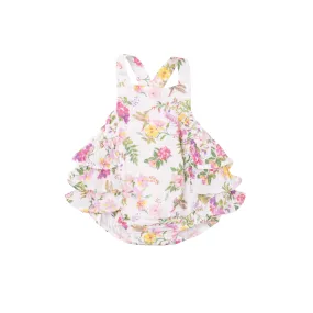 Angel Dear Ruffle Sunsuit - Cute Hummingbirds