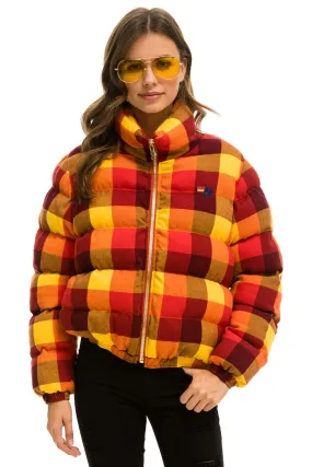 APRES PLAID PUFFER JACKET - SURFY PLAID