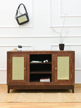 ASHLEY TV UNIT - KILIM AND LEATHER