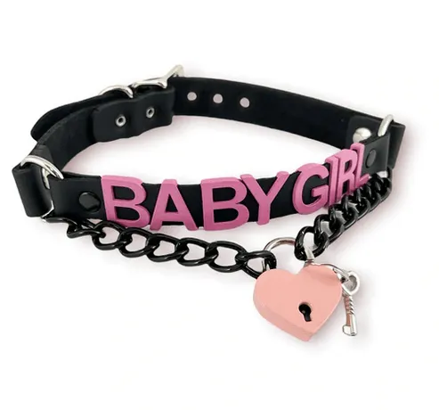 Baby Girl collars lock and key