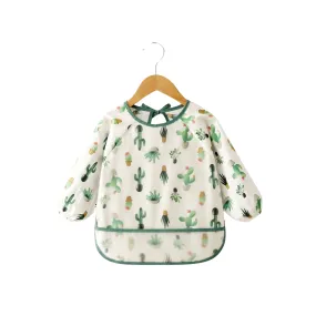 Baby Long Sleeve Apron Smock Bib Cactus Cutie