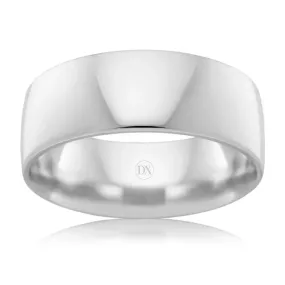 Barrel 8mm - 18ct White Gold