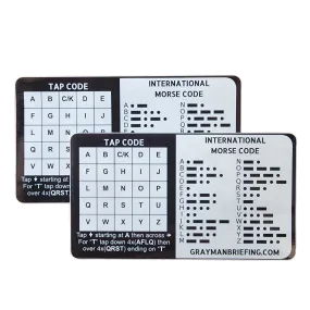 Code Decal - Tap and Morse Code Reference Sticker