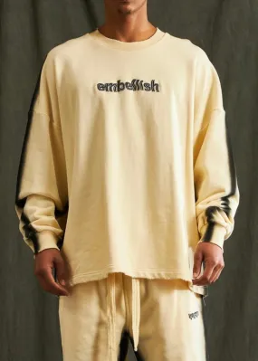 Embellish NYC Standard Long Sleeve Cream Tee