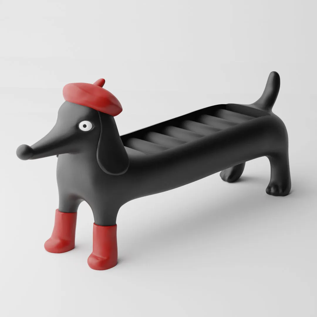 French Dachshund Jewelry Holder