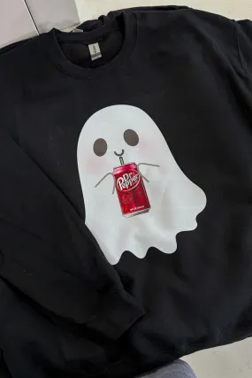 Ghost Dr Pepper Graphic Crewneck Sweater, Black