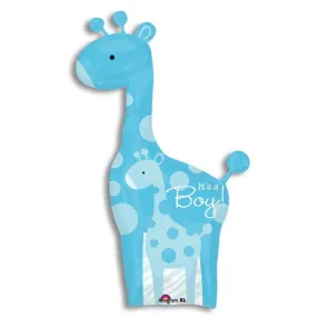 GIRAFFE IT'S A BOY JUMBO BALLOON