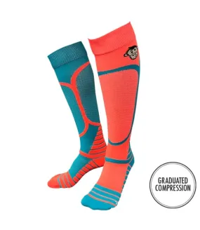 Monkey Sox Victory X1 Sport Compression | Orange & Blue