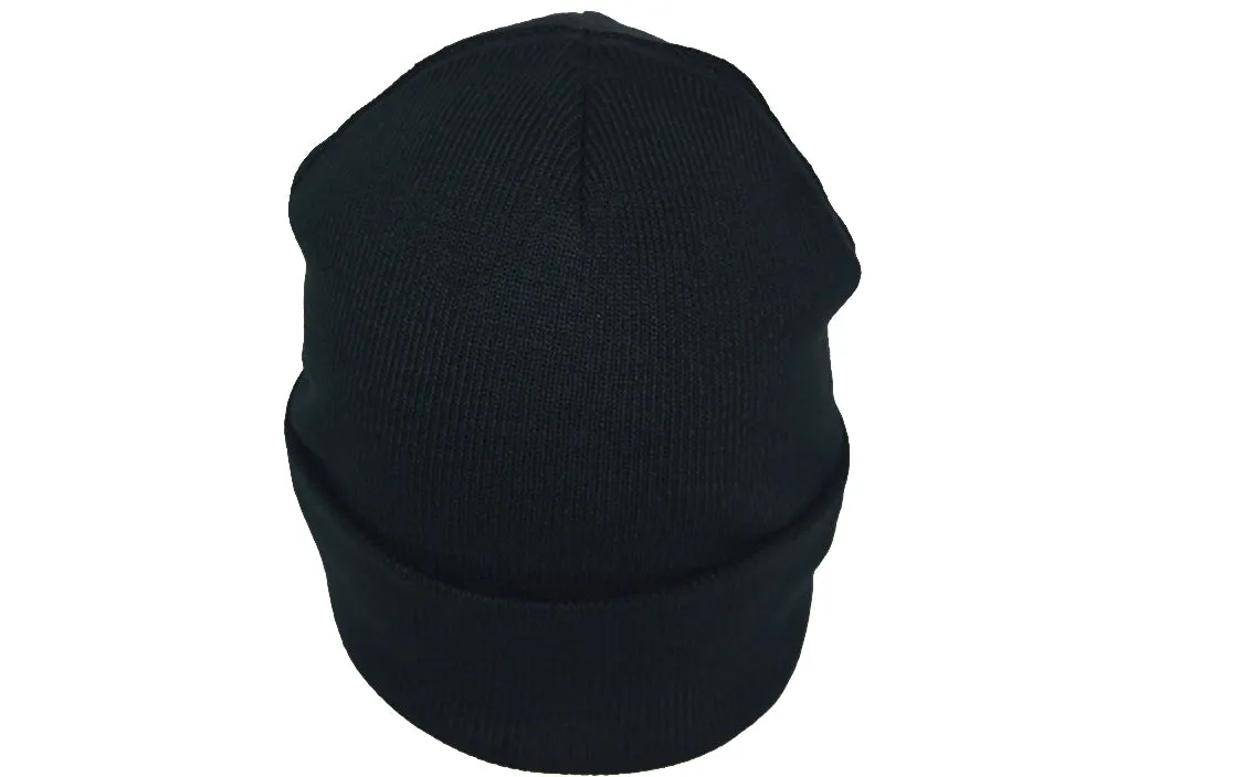 Navy Blue  turn up beanie, with official patch