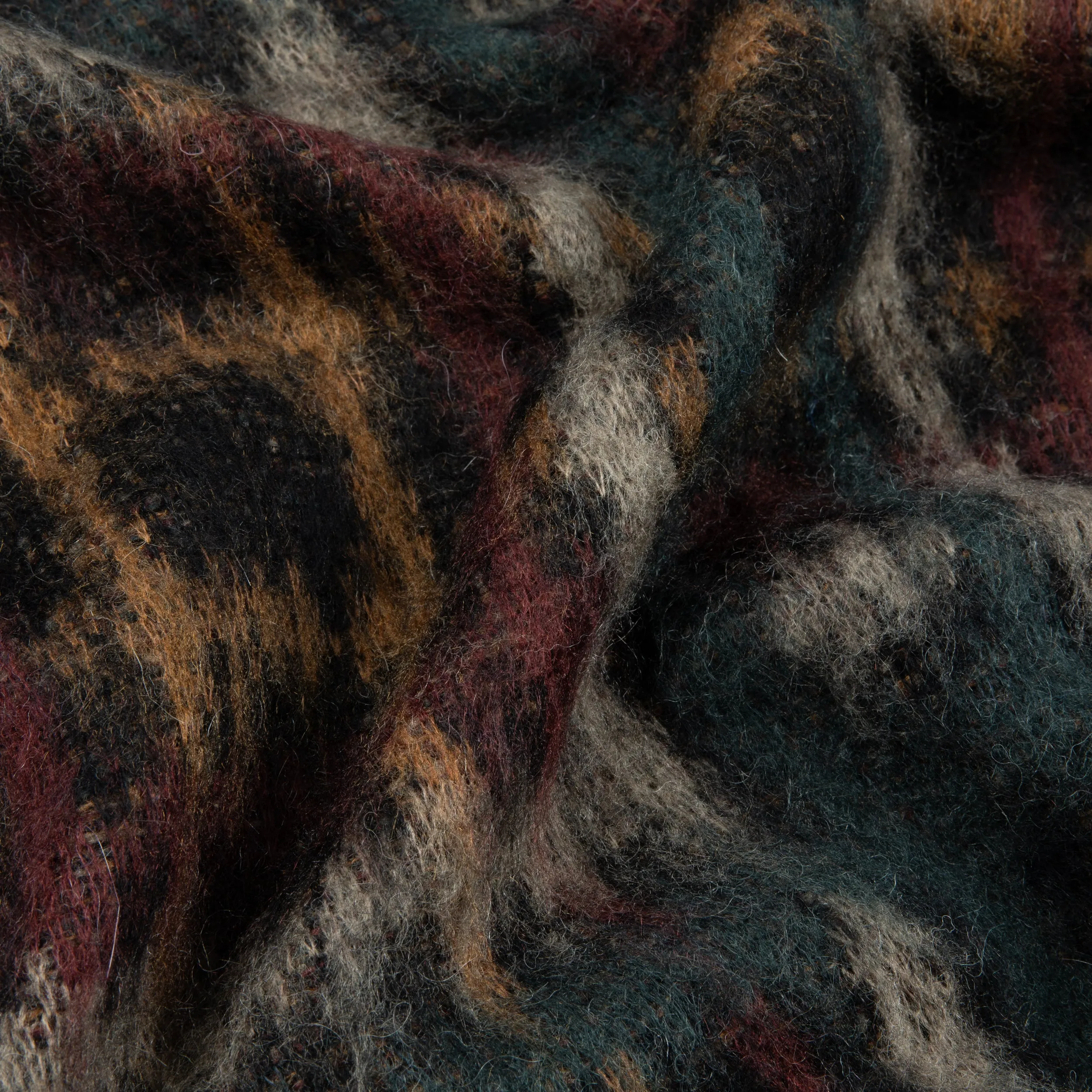 Plaid Mohair Knit