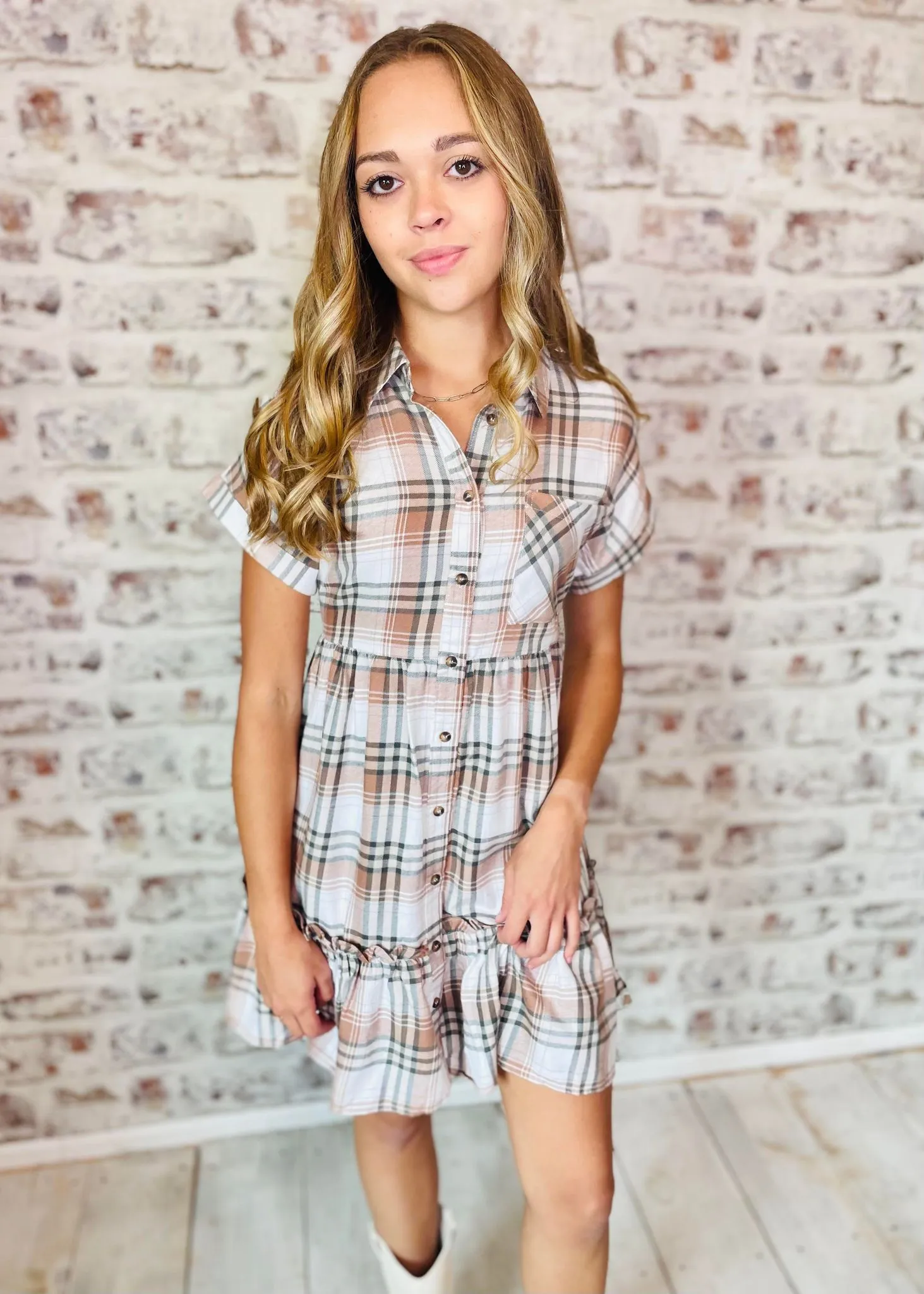 Plaid Shirt Dress