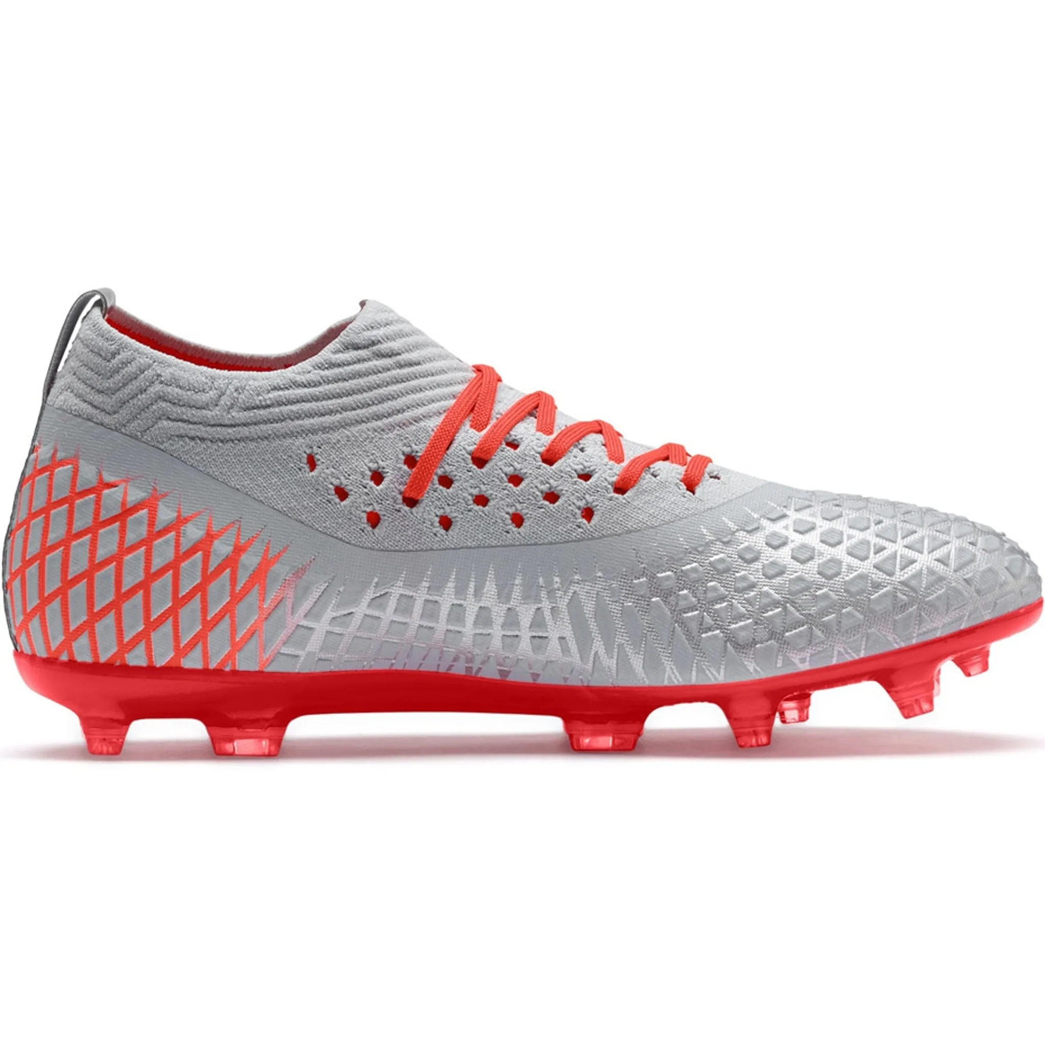 Puma Future 4.2 Netfit FG/AG Silver Mens Football Boots