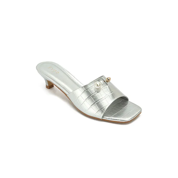 Textured Kitten Heel Sandal HL 165