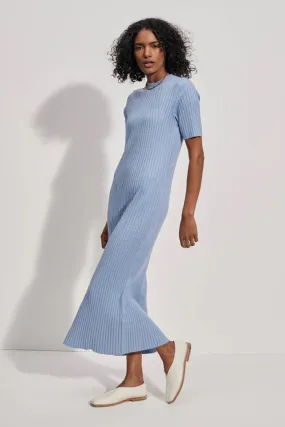 Varley - Maeve Rib Knit Midi Dress - Ashley Blue