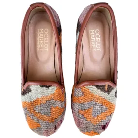 Women's Turkish Kilim Loafer Lavender, Mint, & Orange