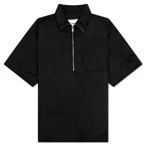 Zip Up Shirt - Black